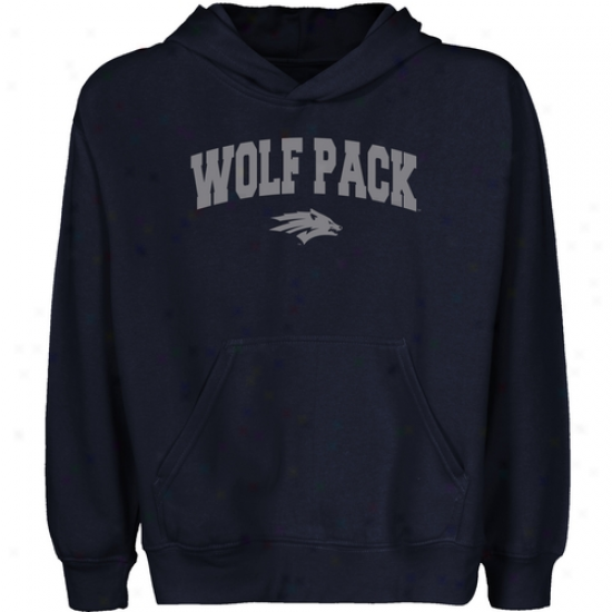 eNvada Wolf Pacl Youth Nav6 Blue Logo Arch Pullover Hoody