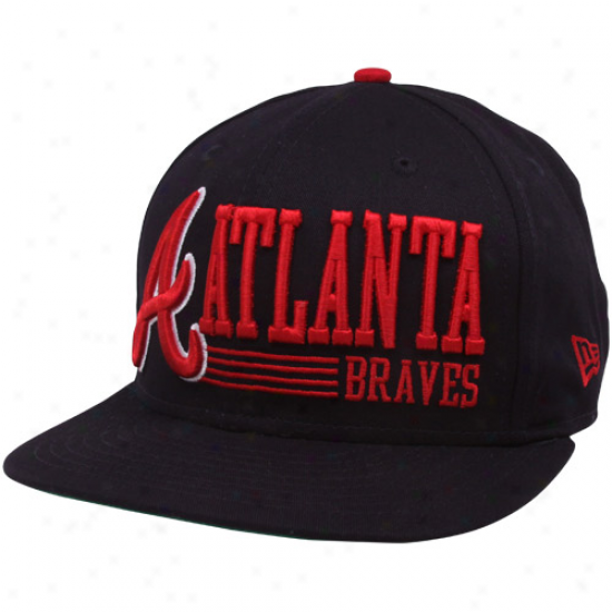 Just discovered Era Atlanta Braves Navy Blue Retro Turn the thoughts 9fifty Snapback Adjustable Hat