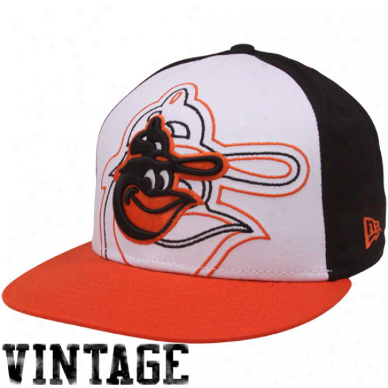 Unaccustomed Era Baltimore Orioles Orange-white-black Little Big Pop 9fifty Snapback Adjustable Ha