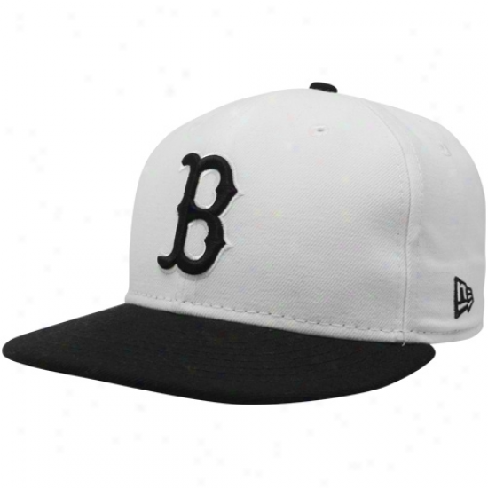 New Era Boston Red Sox White-black 59fifty Two-tone Fashion Fitted Hat