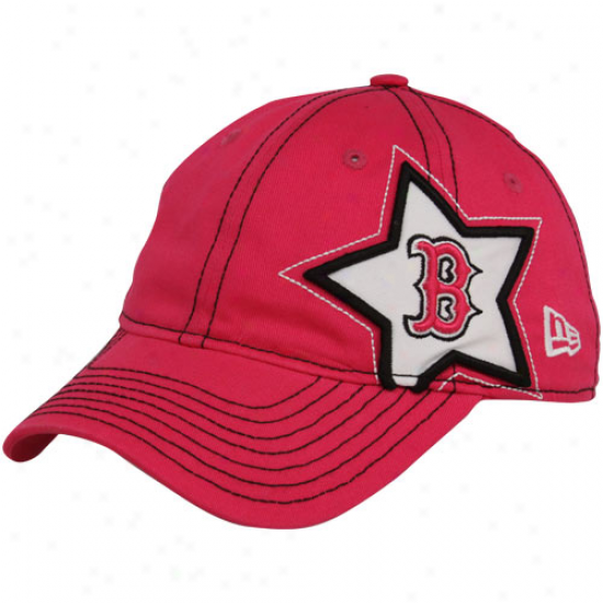 New Era Boston Red Sox Juvenility Girls Pink Sidestar Adjustable Hat