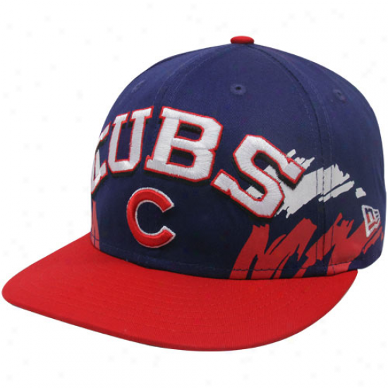 New Era Chicago Cubs Royal Blue-red Side Snapback 9fifty Adjustable Hat