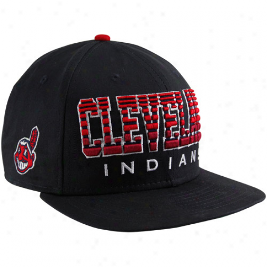 New Era Cleveland Indians aNvy Blue Fade 9fifty Snapback Adjustable Hat