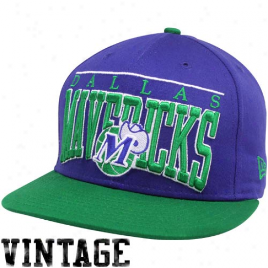 New Era Dallas Mavericks Royal Blue 9fifty Vintage Le Arch Snapback Adjustable Hat