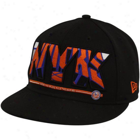 New Era-espn New York Knicks Black Team 59fifty Fitted Hat