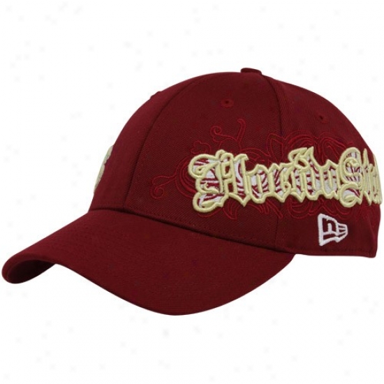 New Era Florida State Seminoles (fsu) Garnet Sweeper 39thirty Stretch Fit Hat