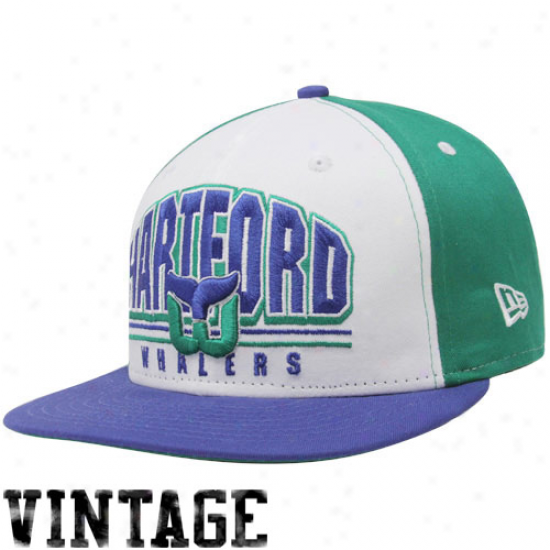 New Era Hartford Whalers Green-white Monolith 9fifty Snapback Adjustable Hat