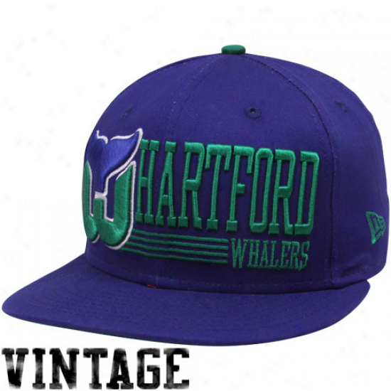 New Era Hartford Whalers Royal Blue Retro Look 9fifty Snapback Adjustable Hat