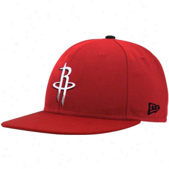 New Era Houston Rocckets Red Logo 59fifty Fitted Hat