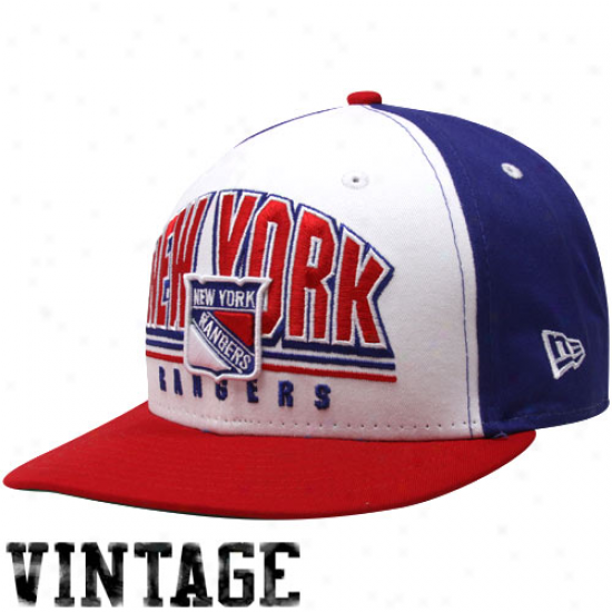 New Era New York Rangers Royal Blue-white-red Monolith 9fifty Snapback Adjustabpe Hat