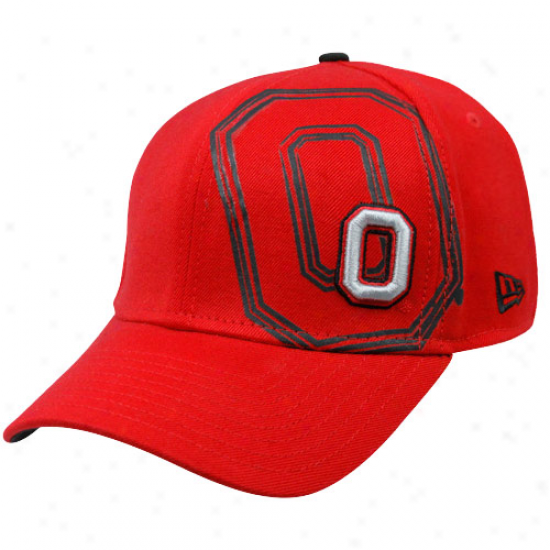 New Era Ohio State Buckdyes Scarlet 39thirty Faded Flex Hat