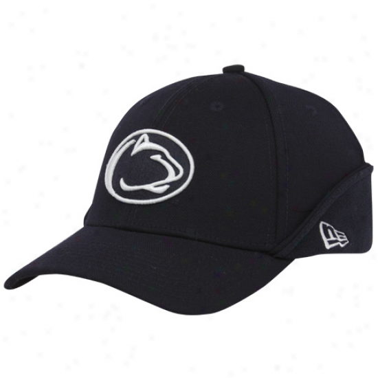 New Era Penn State Nittany Lions Navy Blue 39thirty Down Flap Stretch Fit Hat