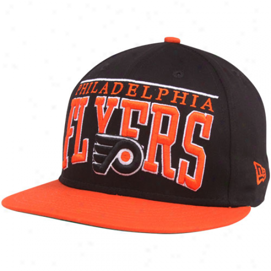 New Era Philadelphia Flyers Black 9fifty Le Arch Snapback Adjustable Hat