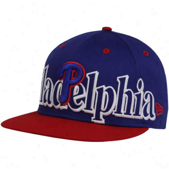 New Era Philadelphia Phillies Royal Blue-red Big City Punch 9fifty Snapback Adjustable Hat