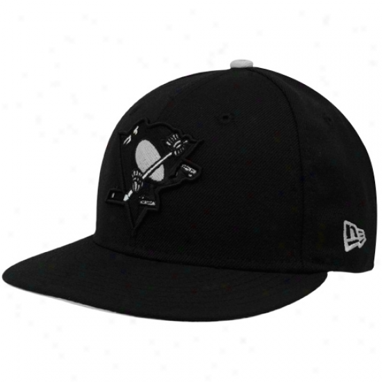 New Era Pittsburgh Penguins Black Tonal Pop 59fifty Fitted Hat