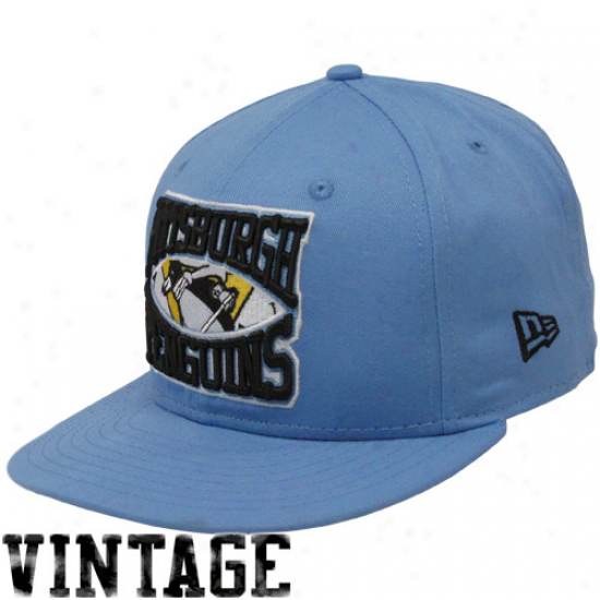 New Era Pittsburgh Penguins Light Blue 9fifty Diamond Snapback Adjustable Hat