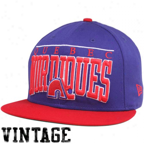 New Era Quebec Nordiques Royal Biue-red 9fifty Le Arch Snapback Adjustable Hat