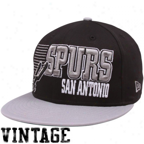 New Era San Antonio Spurs Black-silver 9fifty Borderline Snapback Adiustable Hat