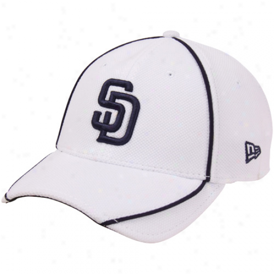 New Era San Diego Padres 39thirty Batting Practice Flex Hat - White