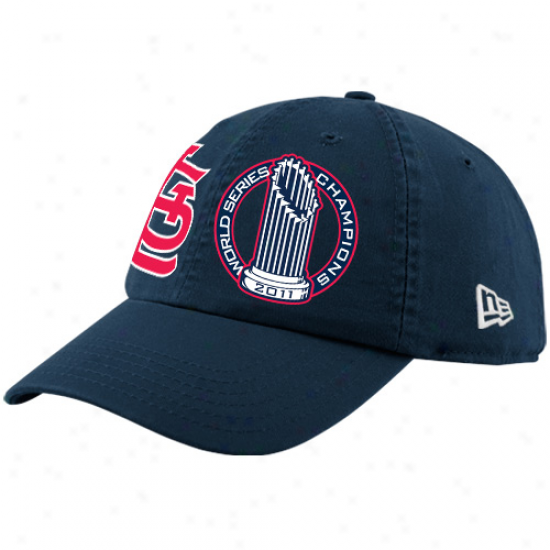 New Era St. Louis Cardinals Navy Blue 2011 World Series Championa Slouch Adjustable Hat