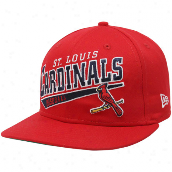 New Era St. Louis Cardinals Red Skew Script Snapback Adustable Hat