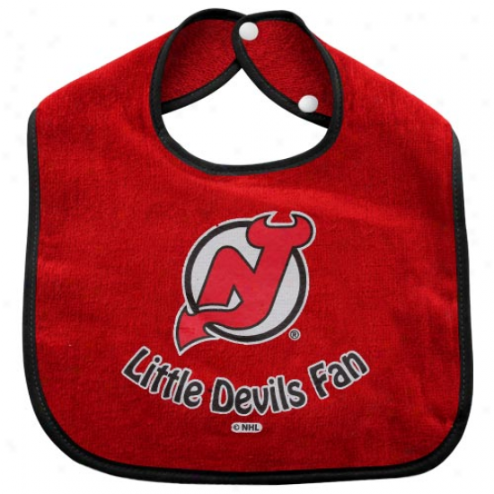 New Jersey Devils Infant Little Agitate Bib - Red