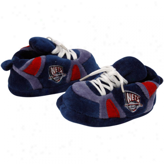 New Jerswy Nets Infant Team Color Plush Basketball Slippers