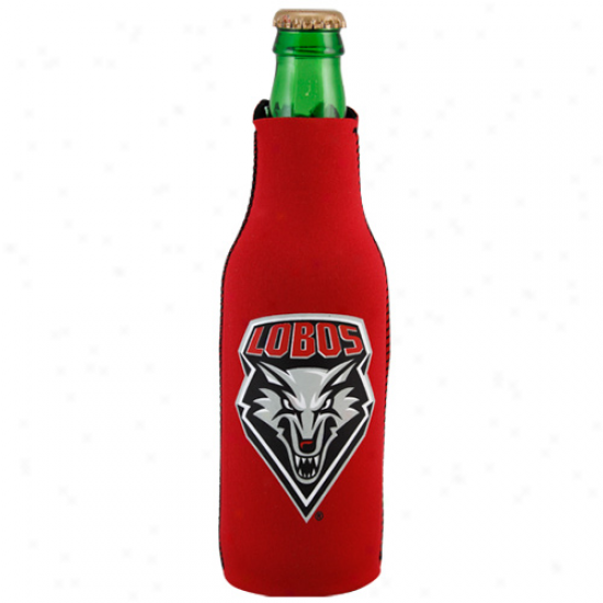 New Mexic0 Lobos Red Zippered 12oz. Bottle Coolie