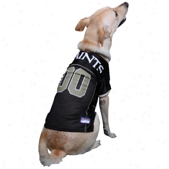 New Orleans Saints Black Mesh Pet Football Jersey