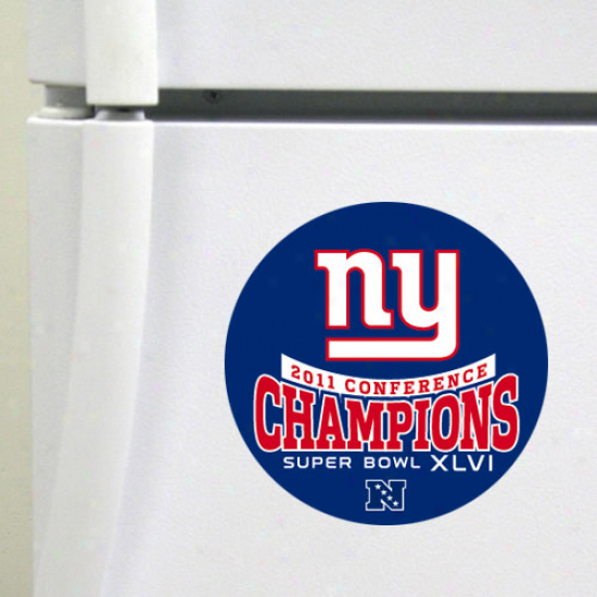 New York Giants 2011 Nfc Champions Die-cut Magnet