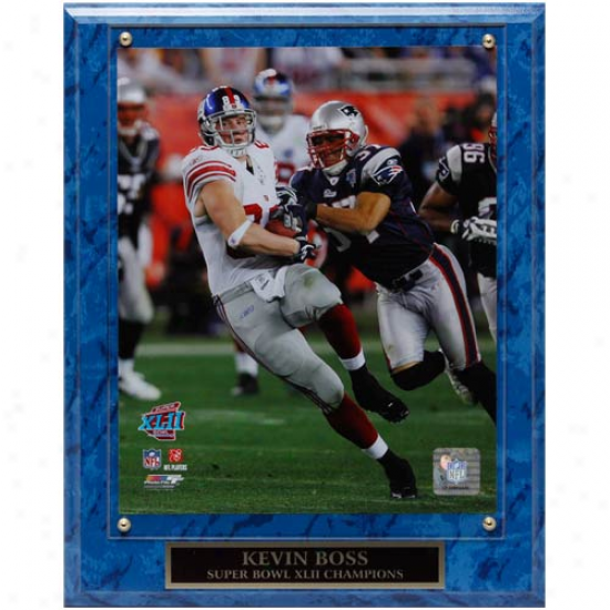 New York Giants #89 Kevin Boss 10.5'' X 13'' Super Bowl Xlii Player Plaque