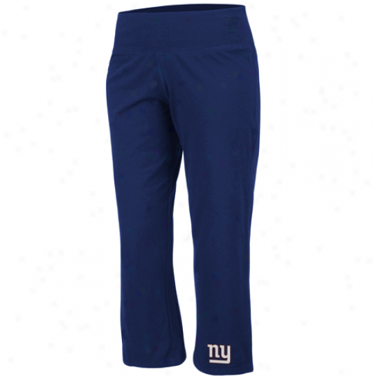 New York Giants Ladies Royal Blue Classic Stretch Cropped Pants