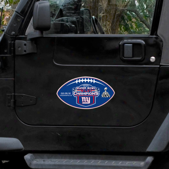 "new York Giants Super Bowl Xlvi Champions 12"" Magnet"