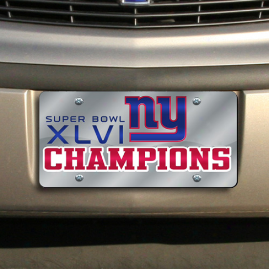 New Yotk Giants Super Bowl Xlvi Champions Laser-cut License Plate