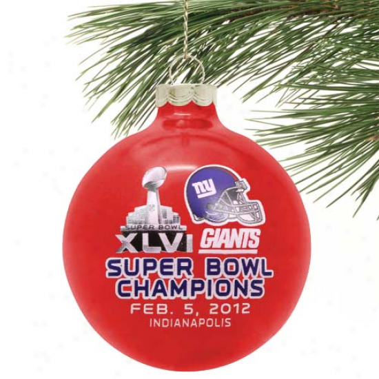 New York Giants Super Bowl Xlvi Champions Small Ornament