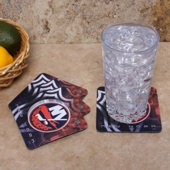 New York Islanders 4-pack Sublimated Logo Neoprene Coaster Set