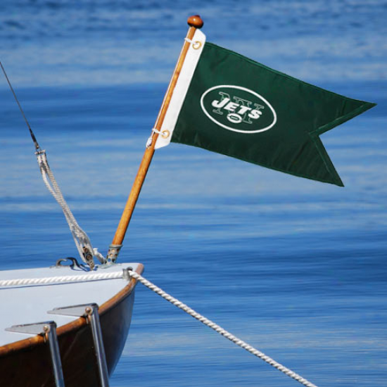 Nee York Jefs 18.5'' X 12' Green Boat Flag