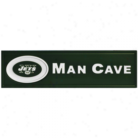 New York Jets 23.5'' X 6.5'' Wooden Man Cave Sing