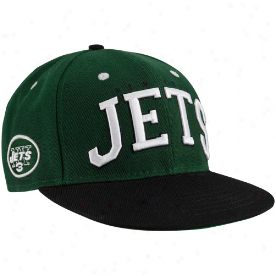 New York Jets Green-black Big Body  Snapback Adjustable Hat