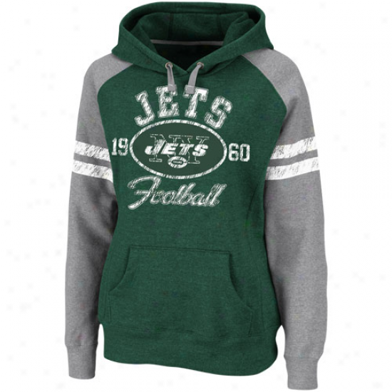 New York Jets Ladies Green Plan Day Heroes Ii Pullover Hoodie Sweatshirt