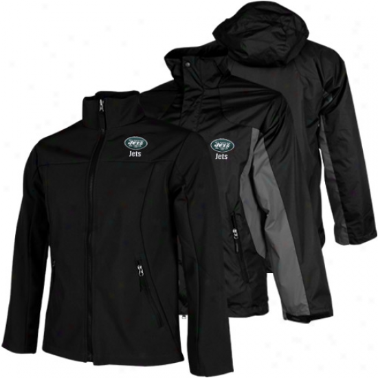 New York Jets Mountain Trek System Full Zip Jacket - Black