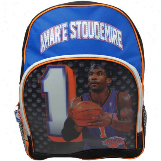 Repaired York Knicks #1 Amar'e Stoudemire Youth 3d Backpack