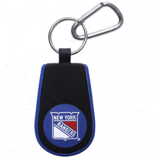 New York Rangers Black Hockey Elements Keychain