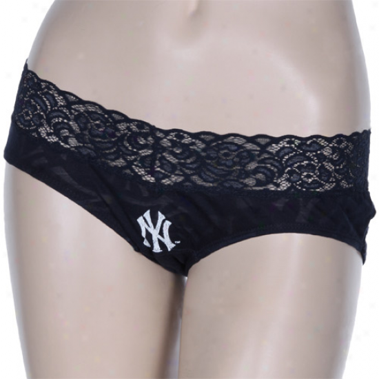 New York Yankees Ladies Navy Blue Burnoyt Logo Panties