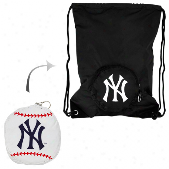 New York Yankees Tuck-way Collapsible Backsack - Black