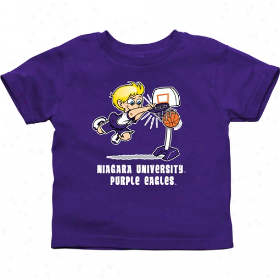 Niaagara Purple Eagles Babe Boys Basketball T-shirt - Purple