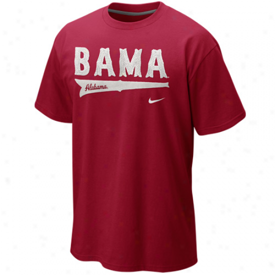 Nike Alabama Crimson Tide Cotton Graphic T-shirt - Crimson