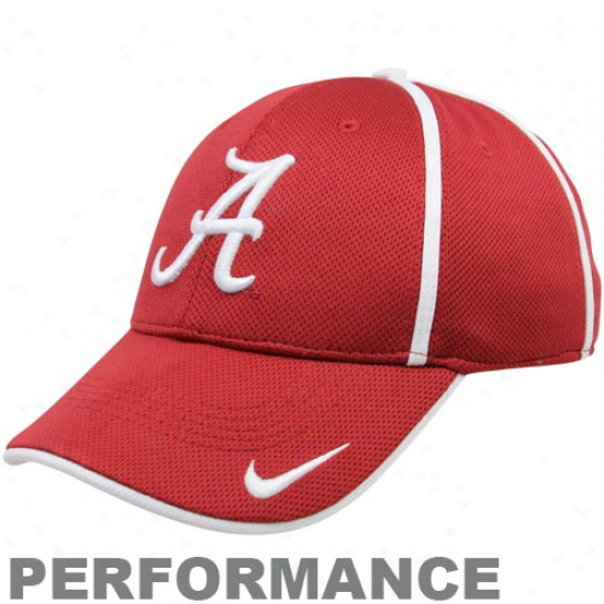 Nike Alabama Crimson Tide Crimson Legacy 91 Conference Swoosh Ii Flex Performance Hat