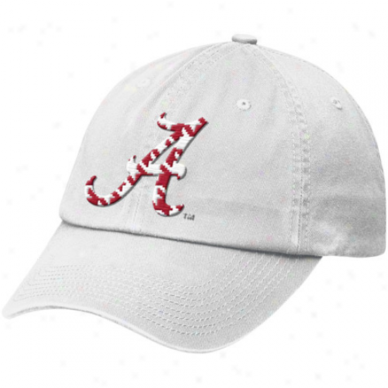 Nike Alabama Crimson Tide Wite Heritage 86 Tailbavk Adjustable Hat