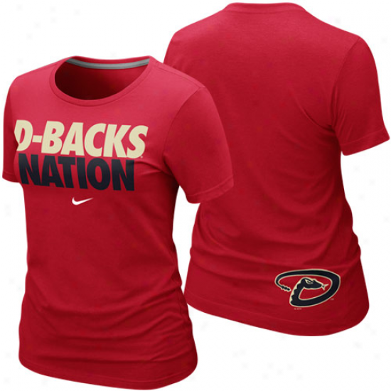 Nike Arizona Diamondbacks Ladies D-backs Natioh Local Premium T-shirt - Sedona Red